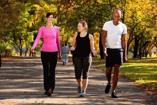 Hiking for the prevention of joint disease