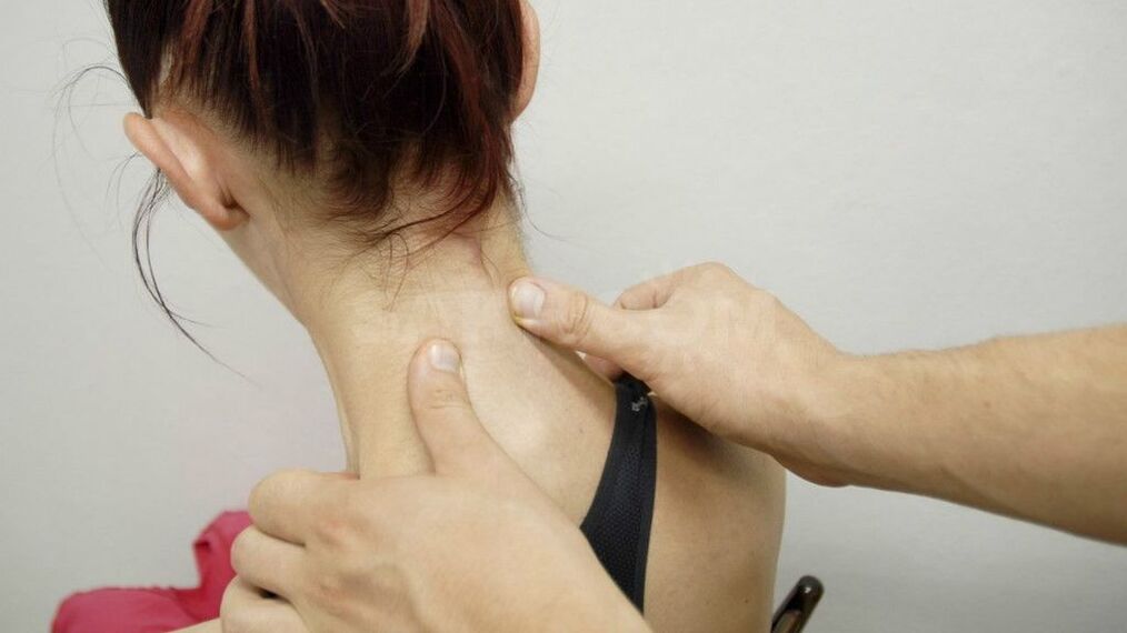 Cervical massage to relax muscles and improve blood circulation