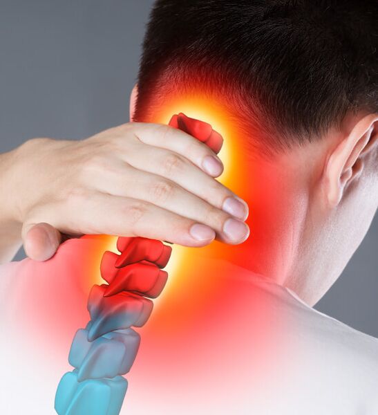 pain in the neck with cervical osteochondrosis