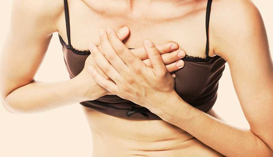 Acute chest pain can be a cause of breast osteochondrosis